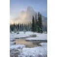 thumbnail image 2 of Majchrowicz, Alan 13x18 White Modern Wood Framed Museum Art Print Titled - Fresh autumn snow on Liberty Bell Mountain and meadows of Washington State Pass, 2 of 4