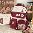 thumbnail image 2 of Capybara Backpack WhiteBackpack Plush Schoolbag Cartoon Soft Funny Animal Large Capacity Stuffed Unisex Aesthetic Backpacks (38), 2 of 6