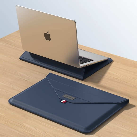 Laptop Sleeve for MacBook Air 15 M2 2023 A2941 15.3 Inch Mouse Pad Liner Case for Pro 14 M3 M1 Envelope Bag for MateBook 2023 Navy Blue 15-15.4 inch