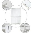 thumbnail image 6 of Dseap Accordion Wall Hanger,16" High Wooden Expandable Coat Rack,Hat Holder Hooks for Baseball Caps,Mugs,28 Pegs,White, 6 of 6