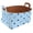 Multicolor 3, variant on Green Background Stars Storage Basket Collapsible Storage Bin, PU Foldable Basket Convenient Box Storage Organizer with Handles for Shelves Office Bedroom Closet Nursery Toys Laundry