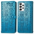 thumbnail image 1 of Funda Cartera FOXDOCK para Samsung Galaxy A53 5G , Flip PU con Relieve de Gatos y Perros, Tarjetero y Soporte, 1 of 6