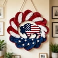 thumbnail image 3 of Virelaxpo Independence Day Wooden Sign Three Color Pendant Outdoor Yard Home Decor Flag Pattern Patriotic Celebration 4th of July, 3 of 6