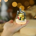 thumbnail image 5 of casas de navidad en oferta Christmas Village House with Colorful Lights, Lighting Up Christmas Resin House Battery Operated Christmas Scene Village Houses Christmas Decorations, 5 of 5