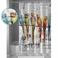 thumbnail image 4 of Colorful Birds Waterproof Fabric Shower Curtain, Vintage Rustic Envelope Postmark Shower Curtain for Bathroom Curtains Bathtubs Hotel Washable Shower Curtains with 12 Hooks Small 36x78in, 4 of 6