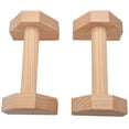 thumbnail image 1 of 1 Pair Parallettes Gymnastics Calisthenics Handstand Bar Wooden, 1 of 5