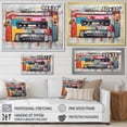 thumbnail image 4 of Designart "Soundtrack of Color Cassette Tapes Melody I" Music Floater Framed Wall Art Living Room, 4 of 7