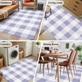 thumbnail image 5 of Purple Plaid Runner Rug 2.7x5 FT, Non Slip Entryway Carpet, Spring Summer Farmhouse Buffalo Checkered Washable Soft Floor Carpet Entrance Mat Non-Shedding Throw Rug for Hallway Laundry Room Bedside, 5 of 9