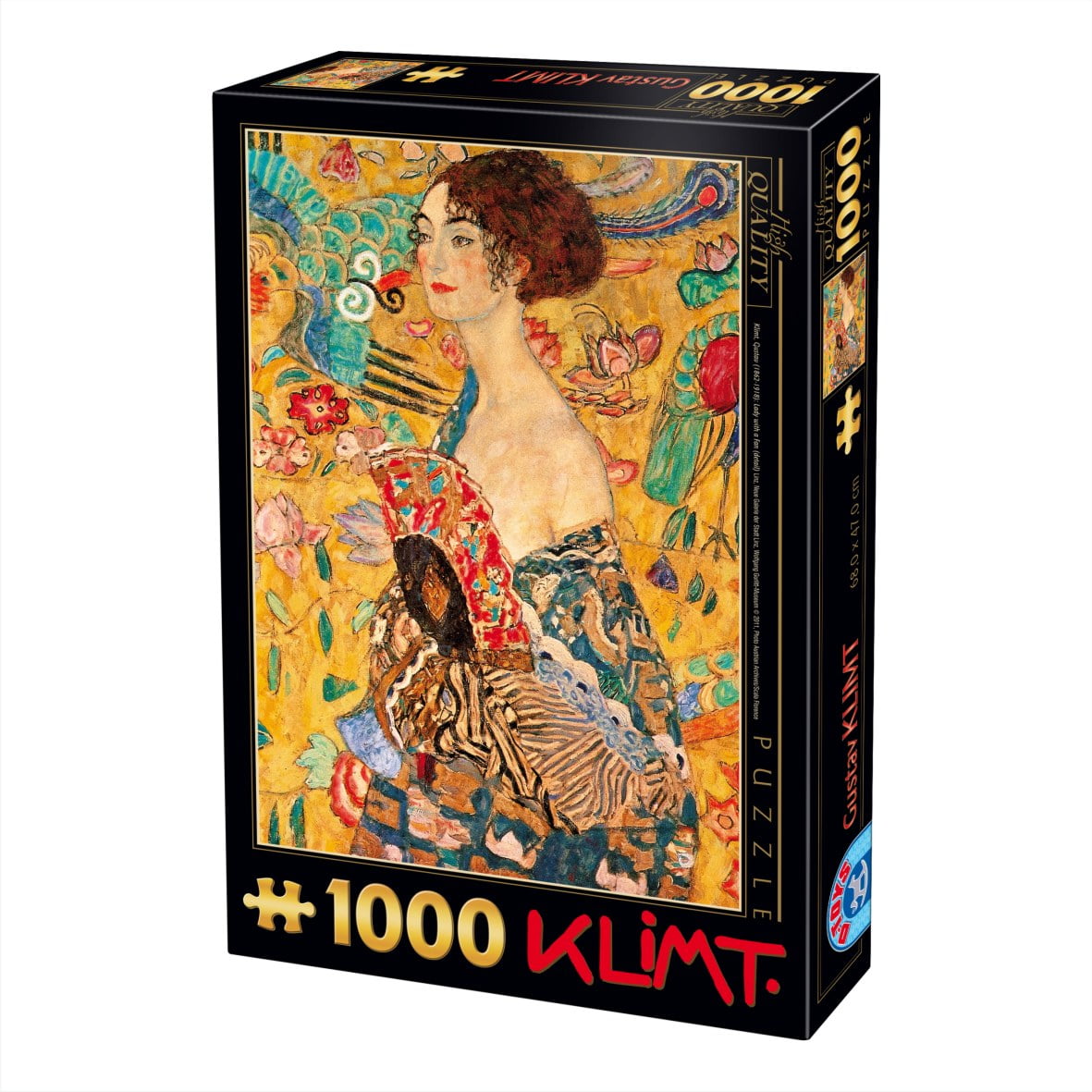 Lady With a Fan 1000 Piece Jigsaw Puzzle D-Toys Puzzles 26.75 x 18.5 Inch 