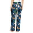 thumbnail image 3 of Balery Different Cats Christmas print Women's Pajama Pants,Ultra Lightweight Pjs,Lounge Pant-Small, 3 of 9