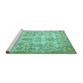 thumbnail image 2 of Ahgly Company Machine Washable Indoor Round Persian Turquoise Blue Traditional Area Rugs, 5' Round, 2 of 4