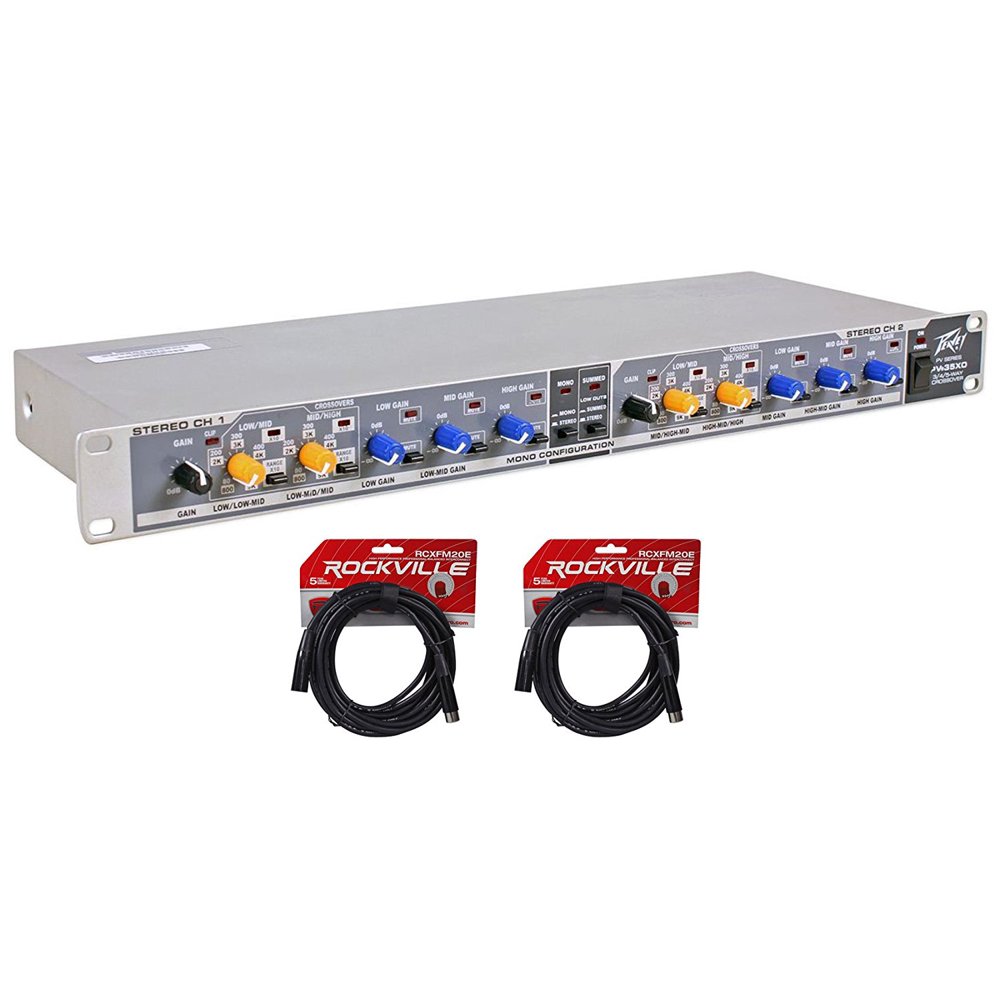 Package Peavey PV35XO 3 Way Stereo Rack Mount Electronic Crossover