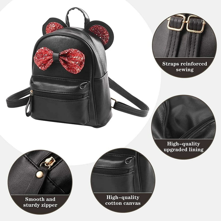 Mini Sequin a leather Backpack Mini Sequin Leather Backpack in Black | Dr. Martens main image 3