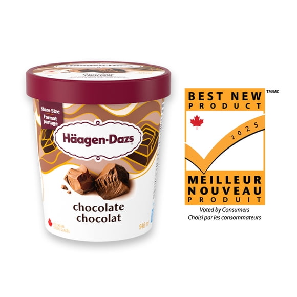 HAAGEN-DAZS Chocolate Ice Cream, Crafted In Canada, 946 ml