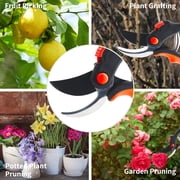 GARTOL Garden 2 Pack Pruning Shears Tree Trimmers Secateurs, with Comfortable Handles,Effortless Cuts 3/4 Inch Plants Flowers