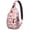 Boho Cat Sling, variant on Cute Ocean Creatures and Coral Pattern Small Travel Backpack Lightweight Hiking Sling Pack with Layered Storage and Fashionable Appearance for Everyday Use