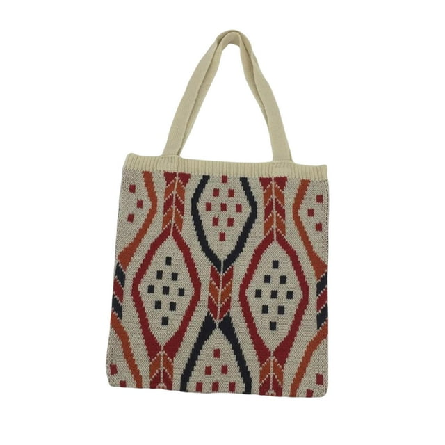 Bolso de hombro de hilo de moda para mujer, bolso de informal portátil capacidad, bolsos , bolsos diario , , Blanco 36cmx37cm Hugo Bolsas de mano