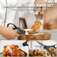 thumbnail image 4 of TICWELL 19 Pieces Kitchen Knives Set High Carbon Stainless Steel Knife Block Set with Acrylic Stand, 4 of 4