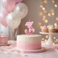 thumbnail image 5 of Birthday Candle Number Pink Glitter with Bow Cartoon Creative Party Cake Topper Decoration, Glamorous Numeric Candle for Celebration, Dazzling Party Cake Decor, 5 of 6