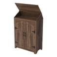 thumbnail image 3 of Amos 2-Door Wood Shoe Cabinet for 10 Shoes, Distressed Walnut, 3 of 9