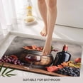 thumbnail image 3 of Purple Grapes Farmhouse Door Mat&nbsp;Indoor Outdoor Entrance, Non Slip Rug for Kitchen Bathroom Entryway Rug, Vintage Cask Maple Leaf Washable Doormat Floor Mat for Office Home Decor 24x36 Inch, 3 of 8