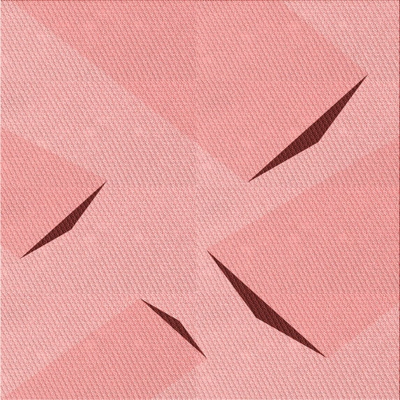 Ahgly Company Machine Washable Indoor Square Transitional Pastel Pink Area Rugs, 5' Square