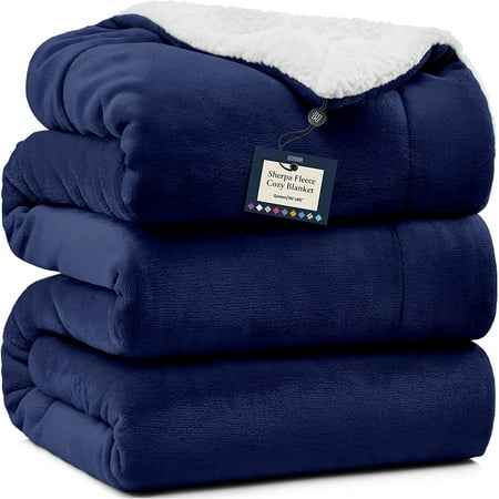 BELADOR Sherpa Fleece Queen Size Blanket for Bed - Fuzzy Warm Large Blankets - Anti-Static Soft Blanket  Fleece Blanket - Sherpa Throw Blankets & Throws for Sofa - 90x90 Inches 