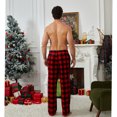 thumbnail image 3 of Vulcanodon Mens Fleece Pajama Pants, Ultra Soft Plaid Lounge Pants with Pockets Button Fly Sleep Bottoms(BLUE GREEN PLAID, L), 3 of 4