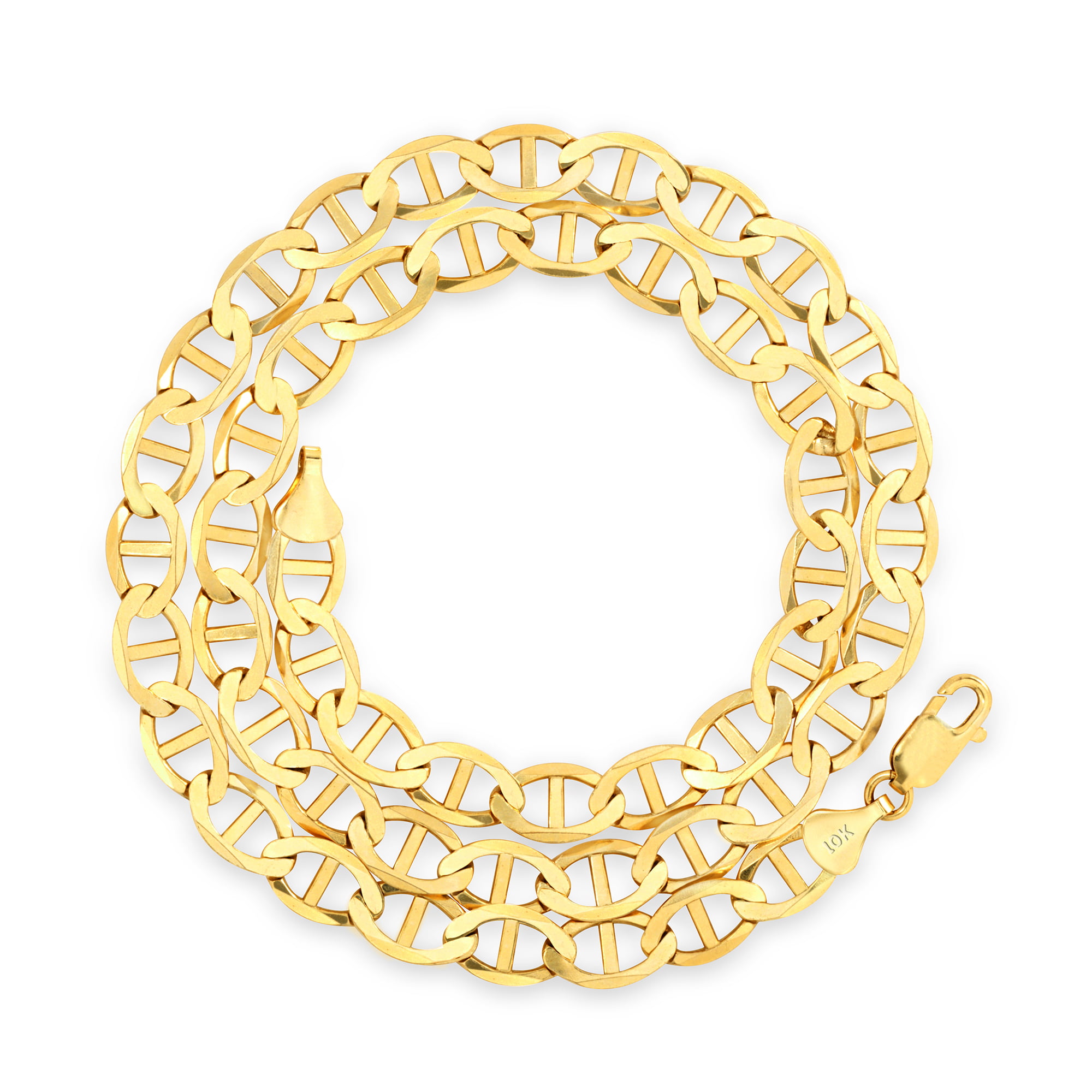 9ct yellow Gold Solid Round Link Necklet – Gardiner Brothers
