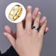 thumbnail image 4 of Qarigey Anillo de acero inoxidable para hombre, anillos cerrados, decoración para novio, moda para amantes masculinos, joyería para citas, adorno de Ropa, zapatos y accesorios Miscelánea Qarigey AP014730-01, 4 of 6