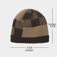 thumbnail image 3 of Tittly Beanie Grip Socks Winter Fleece Warm Hat Plaid Knitted Hat Beanie Hat For Men & Women Ear Hat Thickened Outdoor Hat Running Hat Hats for Men Coffee One Size, 3 of 7