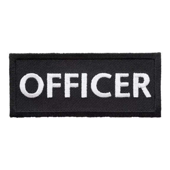 Officer Black & White Patch, Unisex,Biker Club Patches