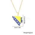 thumbnail image 3 of Collar con colgante de bandera de mapa Qarigey joyería de recuerdo Dorado, 3 of 6