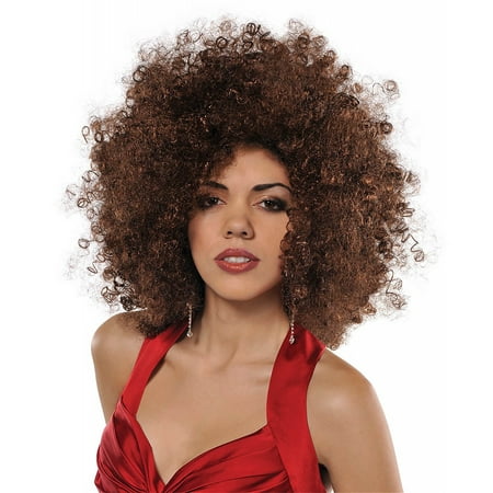 Runway Fro Wig Adult Costume Accessory Brown