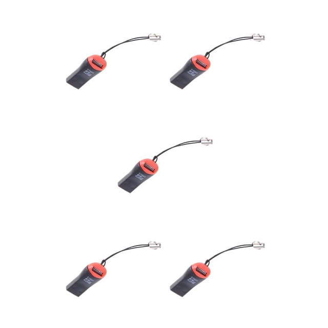 Sidaley Adaptadores de lector de tarjetas de memoria Mini Lanyard a adaptador USB 2.0 Reemplazo para tarjeta TF 1 Stück 5piezas