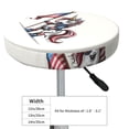 thumbnail image 4 of Round Bar Stool Seat Covers, Cute Horse American Flag Elastic Round Chair Cover Stool Seat Slipcover Bar Stool Cushions Round Pad for 12-14 inch, 4 of 7