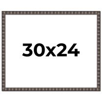 30x24 Frame Black Brown Chestnut Mosaic Solid Wood Picture Frame | 1.125 Inch Moulding Width |