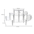 thumbnail image 3 of 3 Tiers Acrylic Cupcake Stand Tabletop Retail Display Rack Riser with Metal Legs, 3 of 8