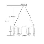 Elk Home 24-Inch Wide Continuum Chandelier Modern-Polished Nickel