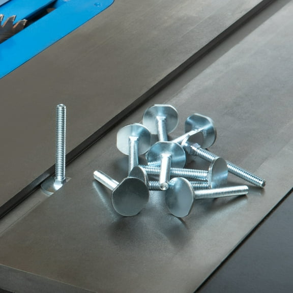 POWERTEC 71614 Miter T Locking Bolts for Miter Slots 3/4" x 3/8", Thread Size 1/4"-20, 2" Long, 10PK