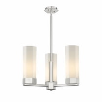 Innovations Lighting  Claverack - 3 Light 14" Stem Hung Pendant Satin Nickel/Matte White