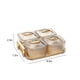 thumbnail image 3 of Bandeja transparente para refrigerios con 4 frascos y tapas | Exhibidor de frutas y dulces de plástico apto para uso alimentario, ideal para fiestas, cocinas y organización de despensas, 3 of 8