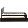 thumbnail image 4 of Tcbosik Platform Bed with Trundle, Twin Size Bed Frame with Headboard, Wood Slats Support, No Box Spring Needed, Espresso, 4 of 8