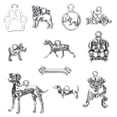thumbnail image 1 of 11 Uds. De joyería de hueso de perro, suministros para manualidades colgantes, accesorios para hacer pulseras y collares DIY, 1 of 5