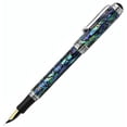 thumbnail image 4 of Xezo Xezo Maestro® Paua Abalone Sea Shell Fountain Pen (Fine Nib) - Platinum Plated, 4 of 5