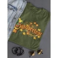 thumbnail image 3 of Bavarian Hat Autumn Leaves T-Shirt Women -Image by Shutterstock, Female Small, 3 of 4