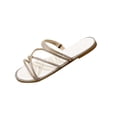 thumbnail image 3 of YgkuHd Women's Summer Slippers,Women's Fashionable Casual Versatile Trendy Flat Decorative Sparkly Plus-Size Shoes Spring/Summer Comfortable Slippers for Summer Season, Daily Wear, 3 of 8