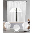 thumbnail image 2 of White Swag Curtains for Living Room/Bedroom Windows, Modern Minimalist Pure Soild Color Kitchen Curtains and Valances Set 36 Inch Length, Light Filtering Swags Valance Curtain Panels, 2 of 5