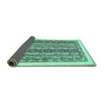 thumbnail image 2 of Ahgly Company Indoor Rectangle Abstract Turquoise Blue Modern Area Rugs, 2' x 5', 2 of 4