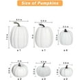 thumbnail image 2 of 12 Pcs Assorted White Plastic Pumpkin Decorations - Fall Home Decor for Thanksgiving, Halloween, Wedding & Party, DIY Craft Artificial Fake Foam Pumpkins for Table Centerpiece, 2 of 12